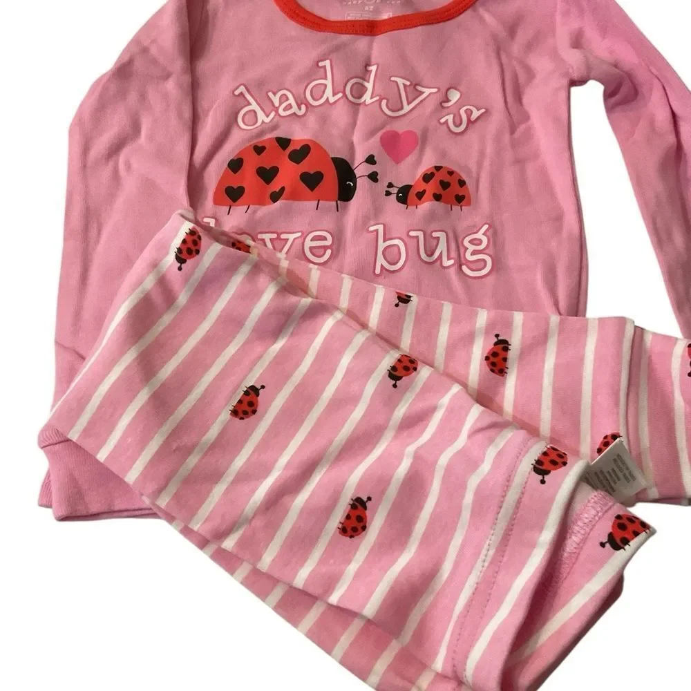The Children's Place Pink and‎ Red Ladybug Pajama Set